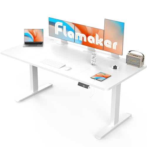 flamaker höhenverstellbarer schreibtisch elektrisch 160 x 80 cm mit memory-steuerung