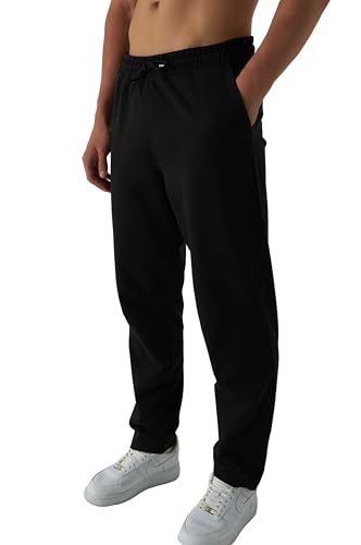 ROSS CAMP jogginghose herren schwarz lang baumwolle jogger freizeithose L