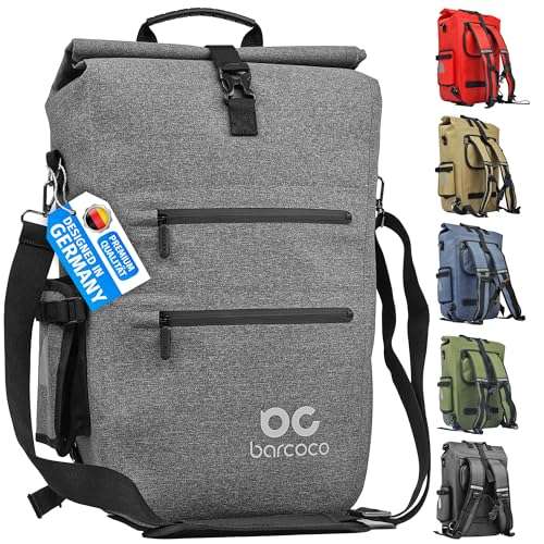 barcoco fahrradtasche gepäckträger 21l wasserdicht multifunktionale tasche rucksack