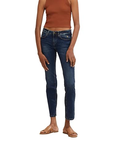 tom tailor damen jeans alexa straight, mid stone wash denim, 27W/34L