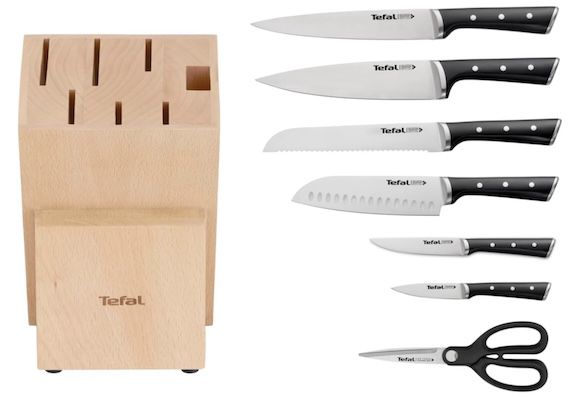 tefal k232s7 ice force messerblock-set 8-teilig für 91 (statt 106)
