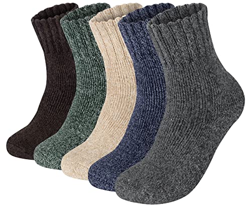 justay merino socken herren winter 5 paar dicke thermosocken stricksocken atmungsaktiv