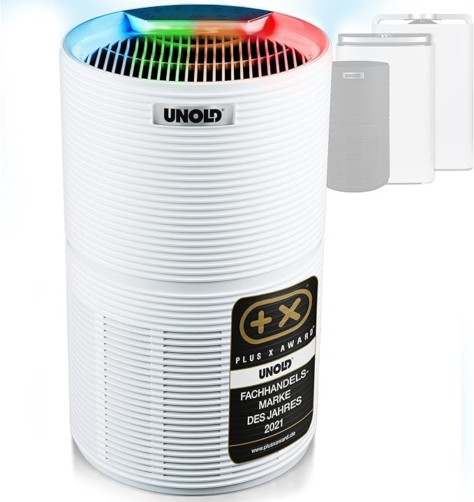 luftreiniger unold für räume bis 59 qm, 29 w, schwarz oder weiß