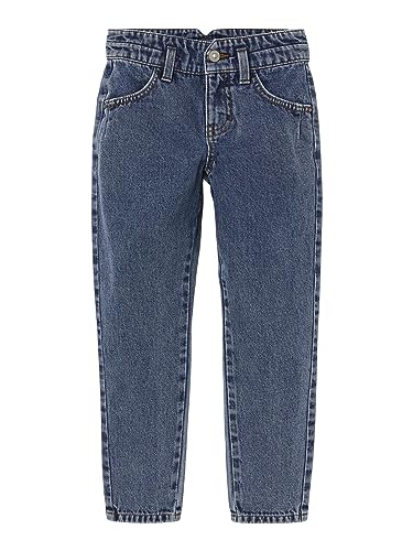 name it jeanshose für mädchen nkfbella hw mom 1092-do, medium blue denim, 116 eu