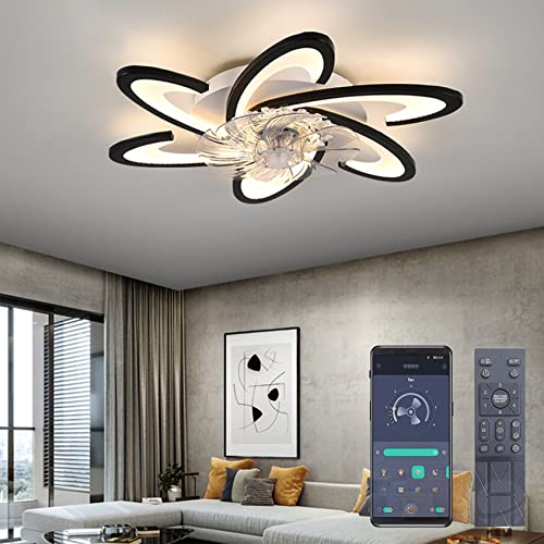 Bossen Deckenventilator mit Beleuchtung, 67cm, 70W, dimmbar, Fernbedienung, Schwarz