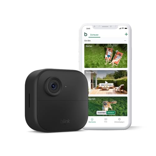 blink outdoor 4 kamera, drahtlos, hd, 2 jahre akkulaufzeit, bewegungserkennung, ip65