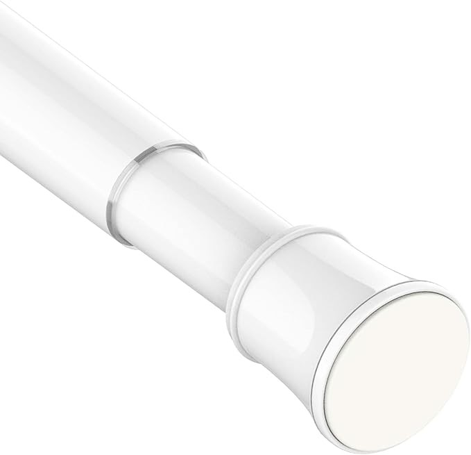 Vorhangstange ohne Bohren, verstellbare Teleskopstange 85-160 cm, weiß