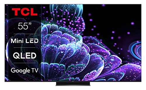 tcl 55c839 55 zoll qled fernseher mit sprachsteuerung, metallgehäuse