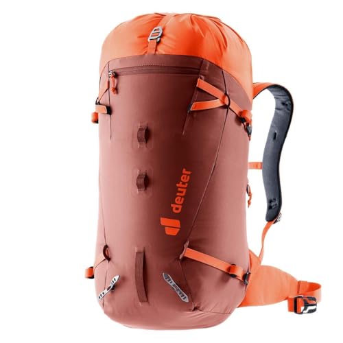 deuter guide 30 kletterrucksack redwood-papaya für alpine abenteuer