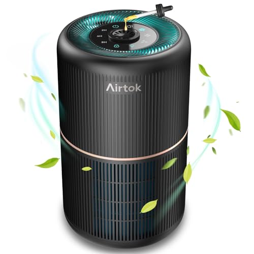 HEPA luftreiniger AIRTOK für allergiker mit aromatherapie, schimmel, staub, pollen