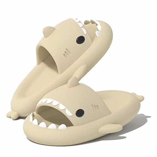 shark slippers VIYEAR, schnell trocknende und rutschfeste sommerduschsandalen beige 36/37