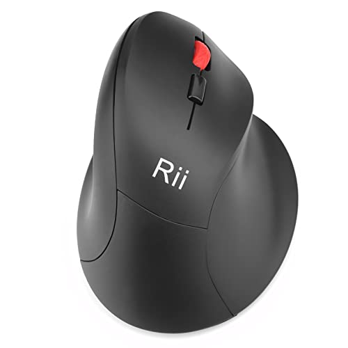 rii kabellose ergonomische vertikale maus 2.4GHz mit rgb, wiederaufladbar, 800/1200/1600 DPI