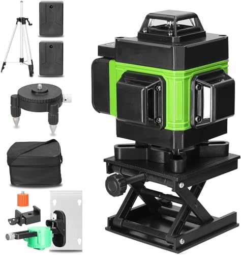 Hancaner Kreuzlinienlaser 16 Linien Selbstnivellierend 360 mit Stativ und Akku