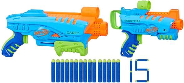 nerf elite junior starter set mit 2 blastern und darts für 9,19 statt 20