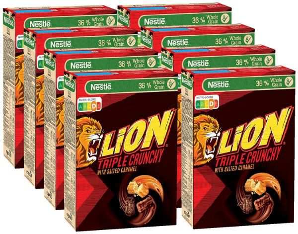 Produktbild: nestle lion triple crunchy 8er pack salted caramel 300g ab 13,75