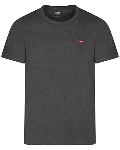 levi's herren t-shirt ss original housemark dunkelgrau heather größe l