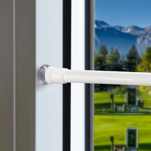 Klemmstange 3 Stück für Fenster Tür Gardinenstange 45-60cm Weiß verstellbar