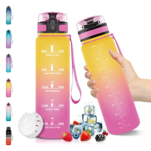 Vikaster Trinkflasche Sport 500ml 1L 1,5L BPA-frei Tritan auslaufsicher Kunststoff