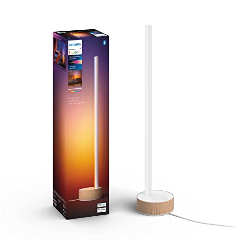 philips hue tischleuchte gradient signe oak 730lm 16 mio farben app steuerbar