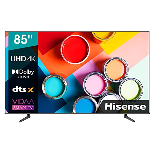 hisense 85 zoll fernseher 4k uhd hdr dolby vision smart tv schwarz 2022