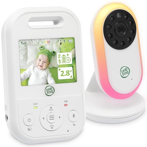 baby monitor mit kamera leapfrog lf2423, 2.8 zoll, 720p, nachtsicht, intercom