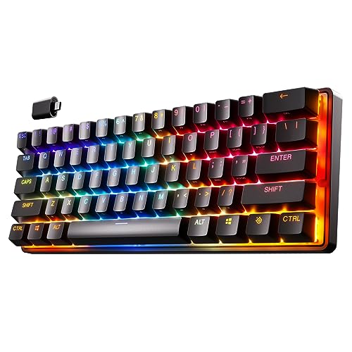 steelseries apex pro mini wireless gaming-tastatur 60% rgb pbt-keycaps qwertz