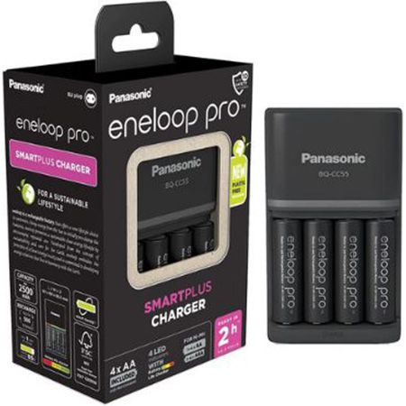 panasonic eneloop smartplus ladegerät mit 4x aa eneloop pro akkus für 29,99 euro