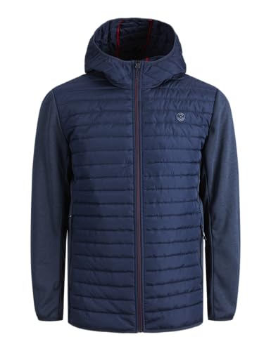 jack & jones hybridjacke für männer, leichte outdoor-jacke mit kapuze