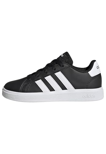 adidas grand court tennis schuhe lace-up, core black/cloud white, 32 eu