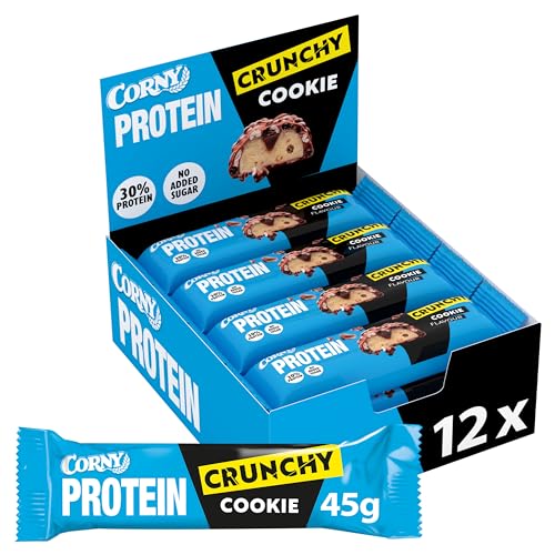 carny protein crunchy cookie eiweißriegel ohne zuckerzusatz, 30% protein, 12x45g