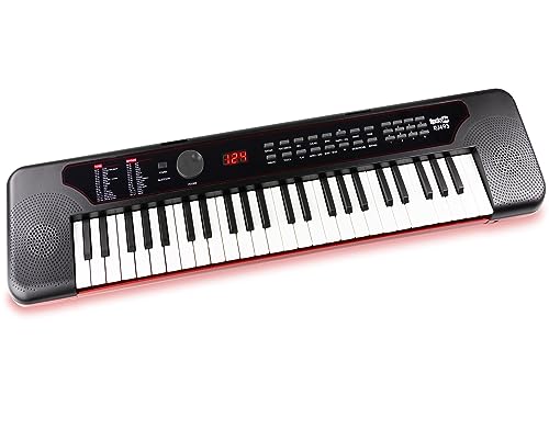 midi keyboard piano rockjam 49 tasten bluetooth schwarz