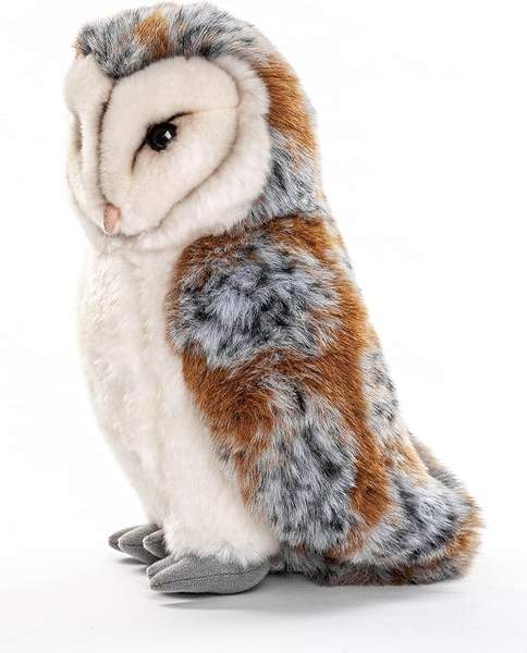 Schleiereule groß 27 cm - Uni-Toys Plüschfigur