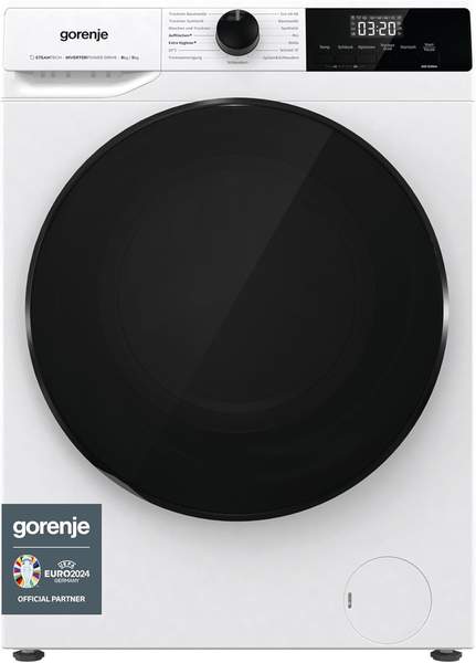 Gorenje WDAM 854 AP Waschtrockner 8 kg, 1400 U/min, Dampffunktion, 15 Programme, Aqua Stop, Inverter, Kindersicherung, Weiß