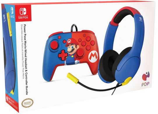 pdp gaming mario headset und controller bundle für switch 24,99 statt 32