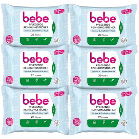 bebe reinigungstücher mit kokoswasser, 6 x 25er pack, ab 9,40 (statt 12)