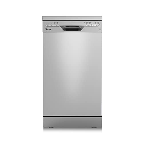 midea sf 3.45n pro geschirrspüler 45cm freistehend unterbaufähig wlan 47db weiss/silber