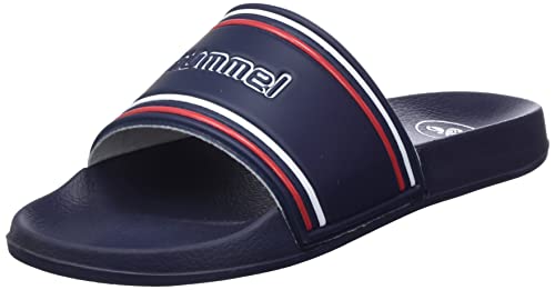 hummel unisex pool slide sandal navy 41 eu retro design