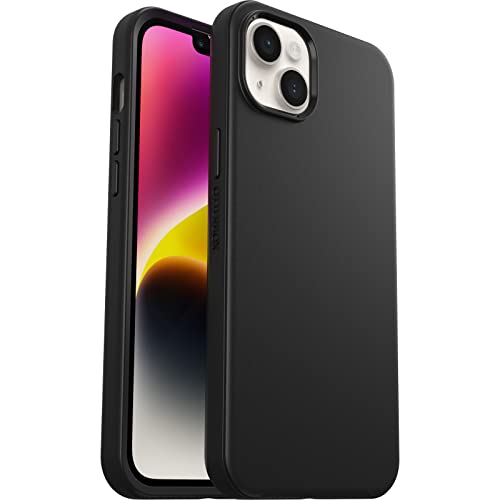 otterbox symmetry hülle für iphone 14 plus, slim, stoßfest, schwarz, antibakteriell