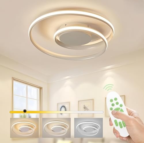 sky angle led-deckenleuchte dimmbar 28W 2500 LM rund 48 cm für schlafzimmer
