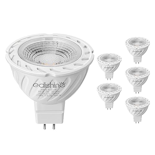 gu5.3 led lampen warmweiß 12v mr16 5w ersetzt 50w 2700k 400 lm nicht dimmbar 6 stück