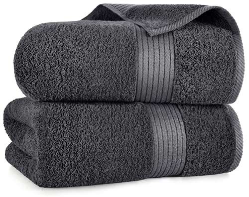 utopia towels badetuch groß 100% baumwolle saugfähig 90 x 180 cm grau