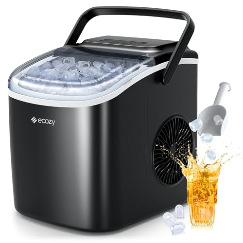 ecozy eiswürfelmaschine, selbstreinigend, 2 größen, 9 würfel in 6 min, 12 kg/24h
