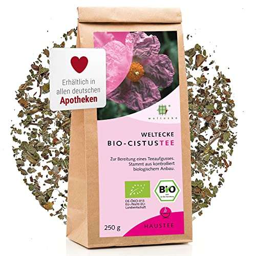 weltecke bio zistrosen tee lose 250 g, aromatischer kräutertee, natürlich vegan, ohne zucker
