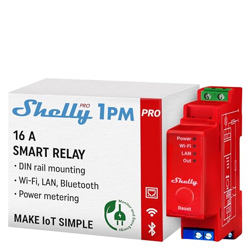 shelly pro 1pm wlan bluetooth smart relais schalter mit leistungsmessung