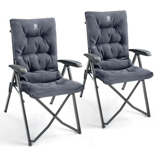 ever advanced campingstuhl klappbar, 4-positionen, 150 kg, gepolstert, aluminium