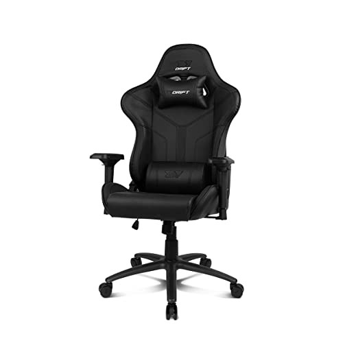 DRIFT GAMING DR350 - Ergonomischer Gaming-Stuhl, 4D-Armlehnen, neigbar, schwarz
