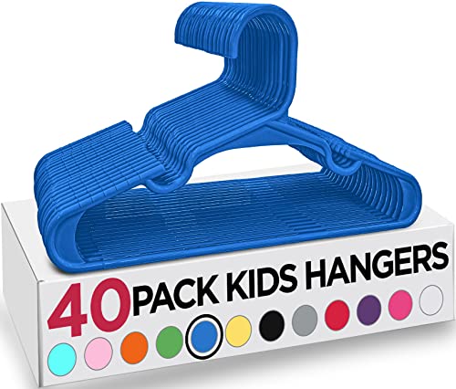 Produktbild: Kinderkleiderbügel 40er Pack Utopia Home 11,5 blau Kunststoff für Kleiderschrank