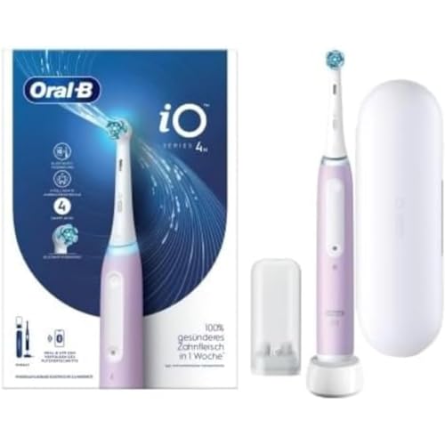 oral-b iO series 4 elektrische zahnbürste, 4 putzmodi, magnet-technologie, lila