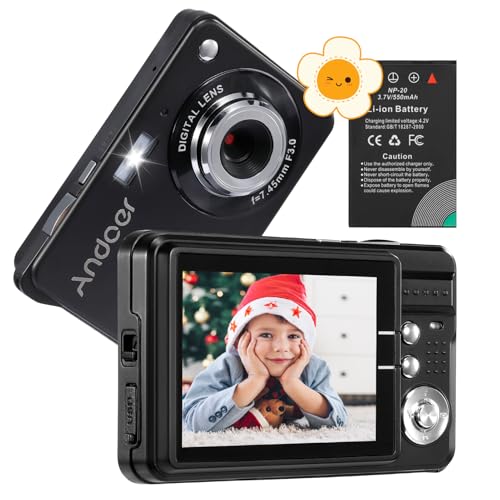 andoer digitalkamera 18mp 720p hd video camcorder mit 2 akkus 8x zoom anti-shake 2,7 zoll