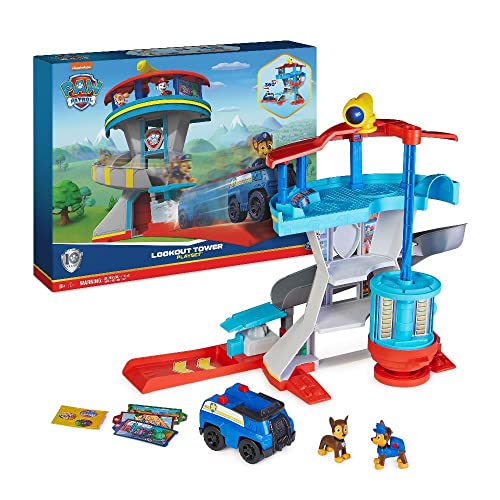 paw patrol lookout tower spielset mit chase, figur und zubehör ab 3 jahren